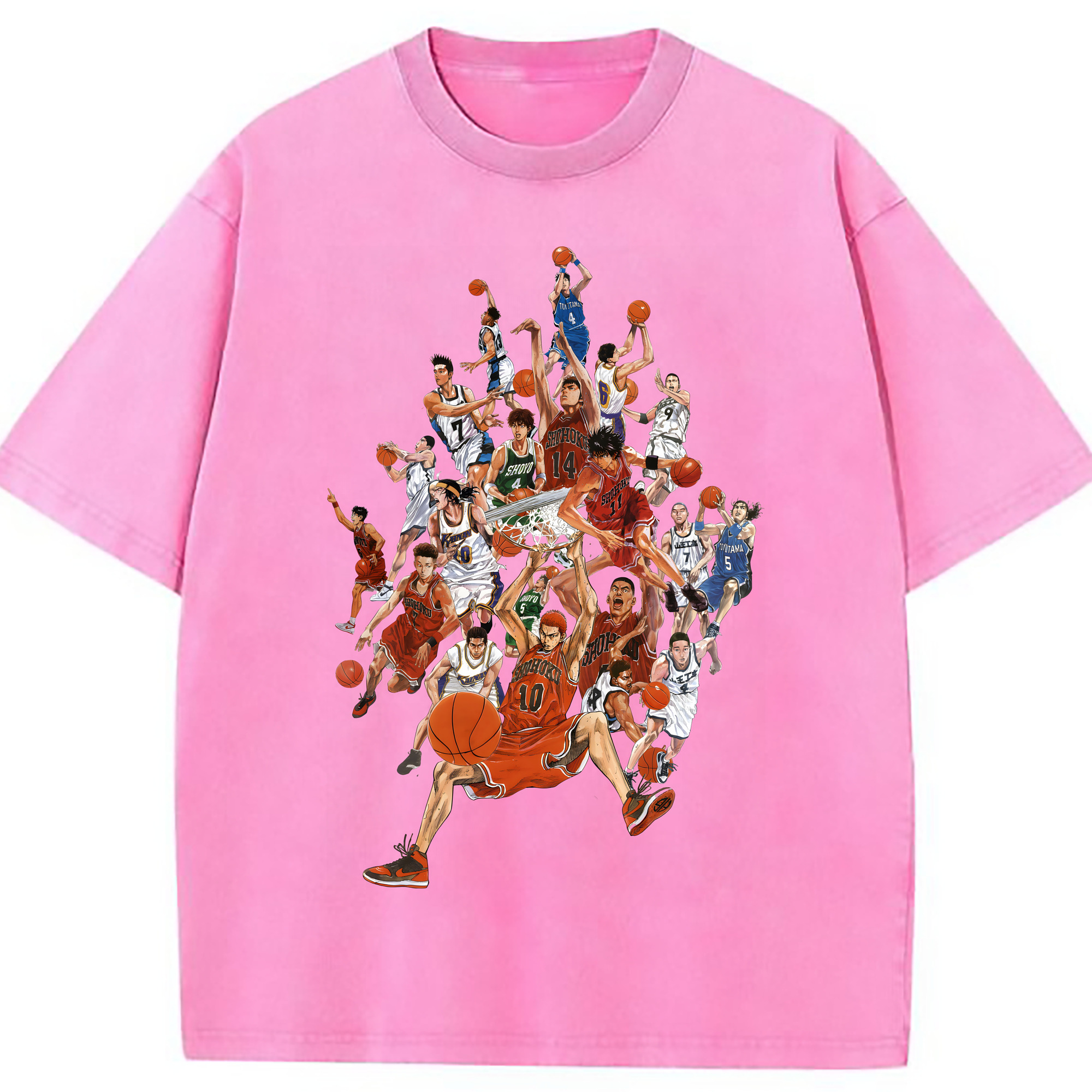 （画像用） SLAM DUNK／スラムダンク 綿100% ヴィンテージ風 半袖Tシャツ（フロントプリント）